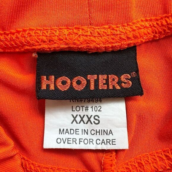 🔃Hooters Logo Orange Waitress Uniform Shorts - Picture 5 of 6